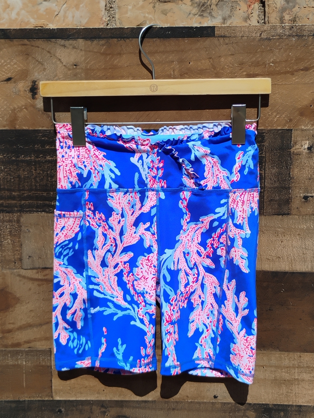 Lilly Pulitzer Luxletic Coral-Print Bike Shorts